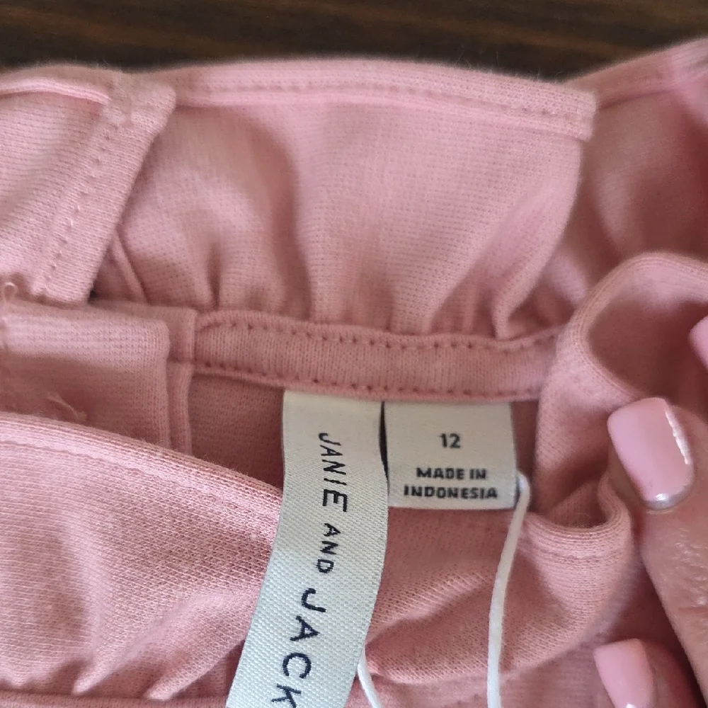 Janie and Jack Pink Long Sleeve Ruffled Top - Picture 4 of 4